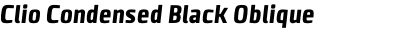 Clio Condensed Black Oblique